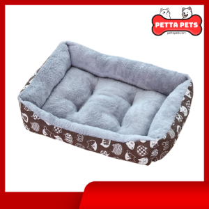Đệm chữ nhật họa tiết dễ thương dành cho thú cưng - Đệm 4 mùa thú cưng hàng nhập khẩu đủ size